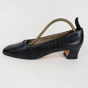 Salvatore Ferragamo Snake Leather Slip On heels
